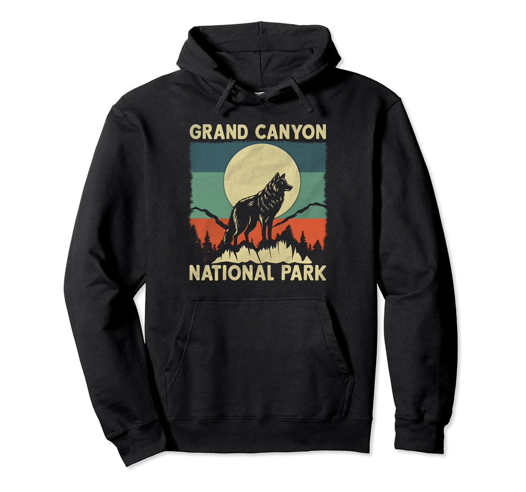 Wolf Grand Canyon National Park Hoodie - Unique Graphic for Adults - T-Shirt, Sweatshirt, Hoodie