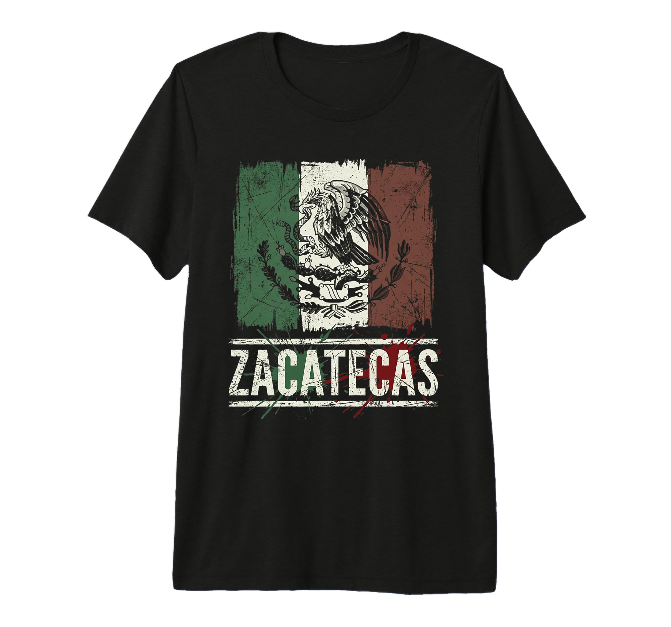 Zacatecas Mexico Distressed Flag T-Shirt - Casual Everyday Wear Unisex - T-Shirt, Sweatshirt, Hoodie