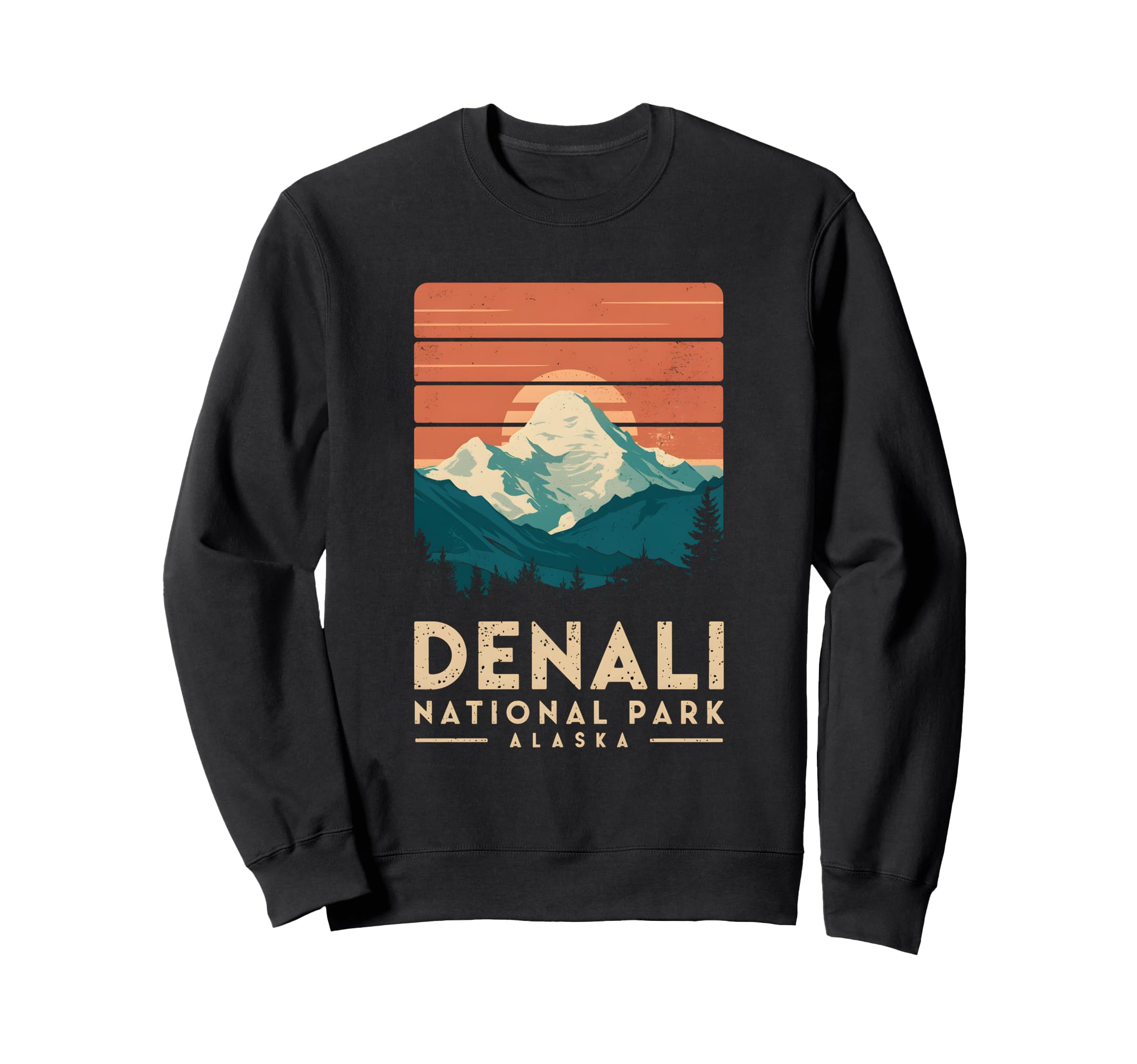 Denali National Park Nature Sunset Sweatshirt - Graphic Print Men Women - T-Shirt, Sweatshirt, Hoodie