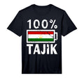 Tajikistan Flag 100 Tajik Battery T-Shirt - Unique Graphic for Adults - T-Shirt, Sweatshirt, Hoodie
