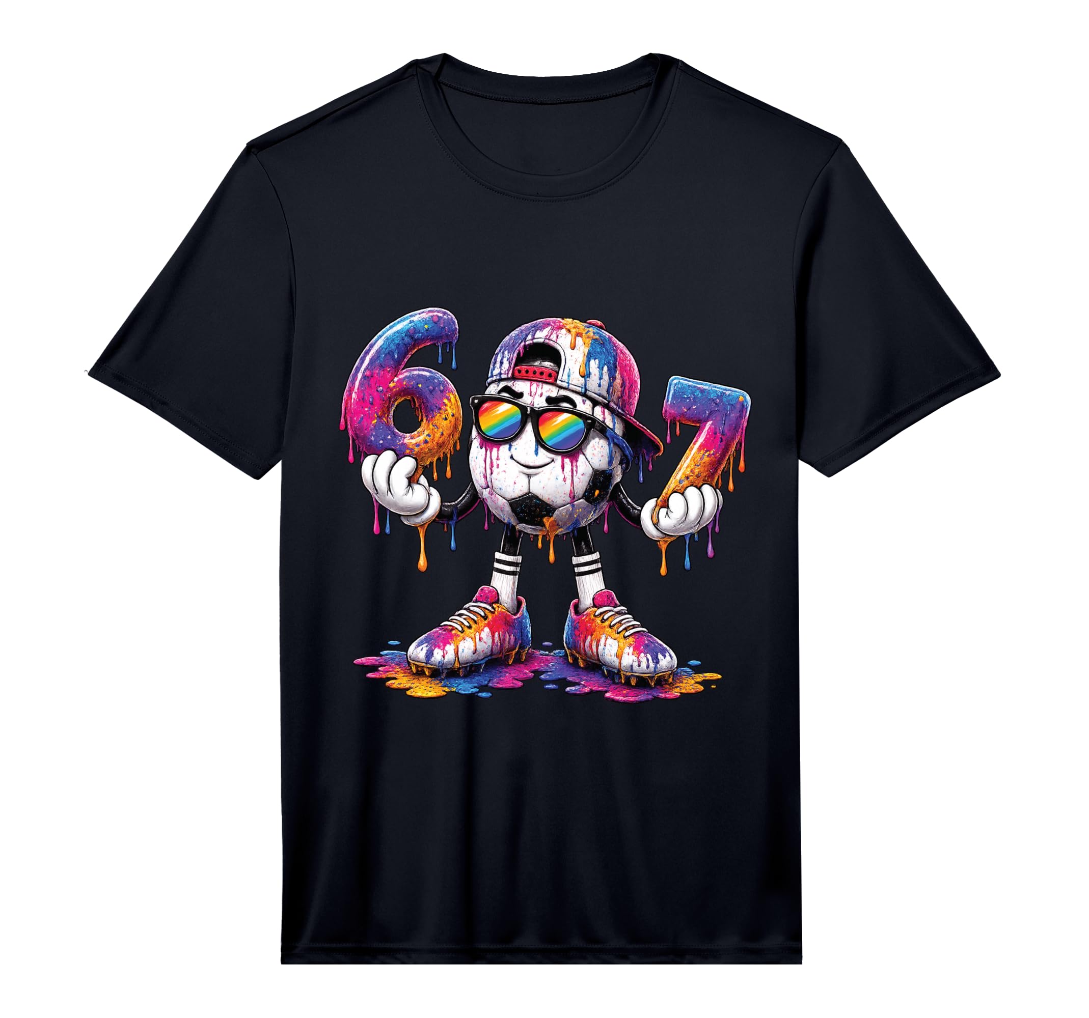 Soccer 67 Ice Cream Drip Funny Six T-Shirt - Custom Art Print Men Women - T-Shirt, Sweatshirt, Hoodie