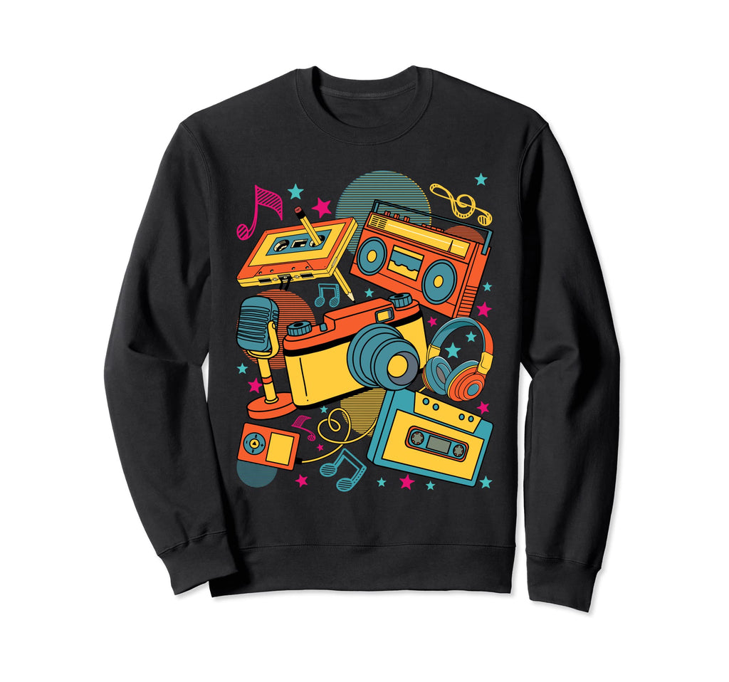 Radio Set Music Funny 80S 90S Sweatshirt - Unique Graphic Men Women - T-Shirt, Sweatshirt, Hoodie