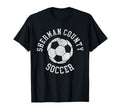 Sherman County Soccer Distressed 90S T-Shirt - Custom Art Print Men Women - T-Shirt, Sweatshirt, Hoodie