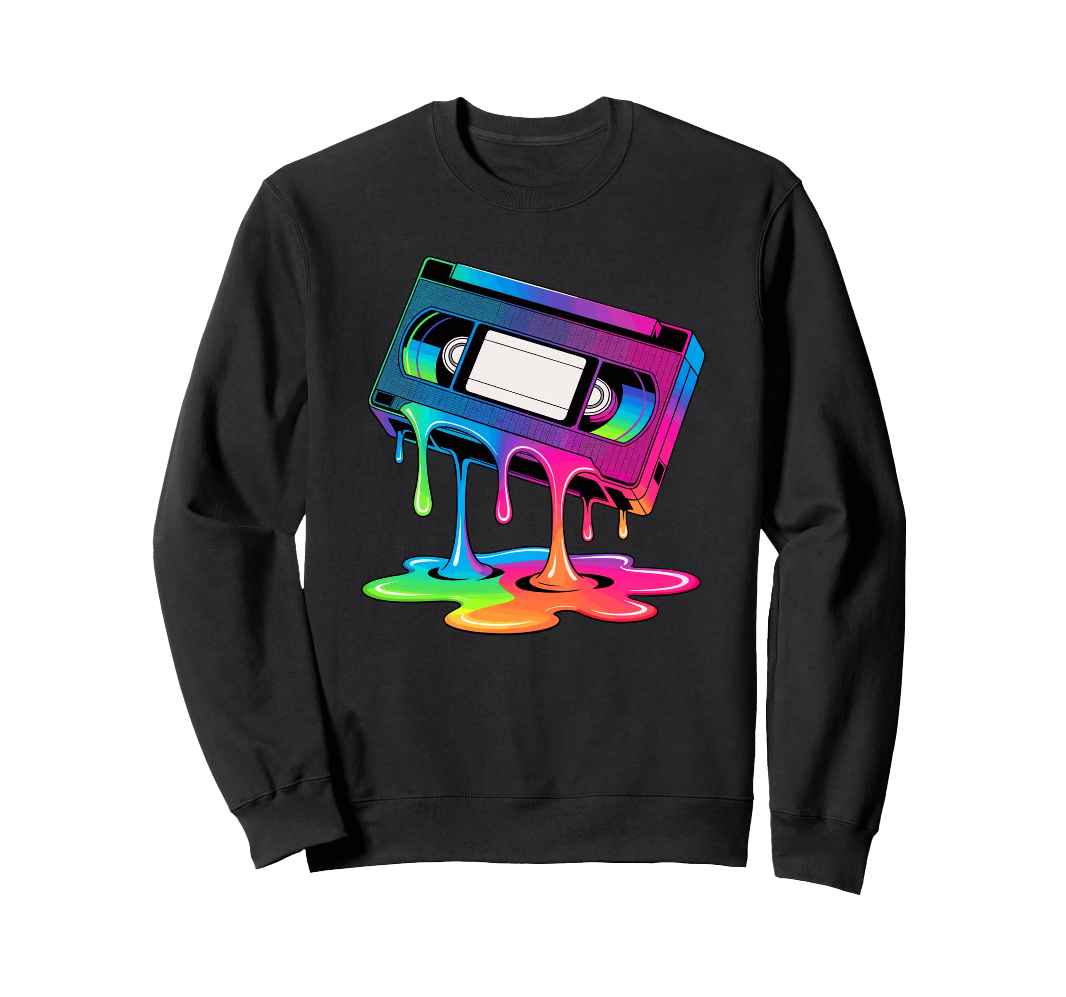 Dripping Paint Art Cassette Player Music Sweatshirt - Graphic Print Unisex - T-Shirt, Sweatshirt, Hoodie