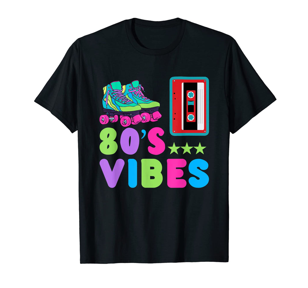80S Vibes 1980S Eighties Roller Skate T-Shirt - Custom Art Print Unisex - T-Shirt, Sweatshirt, Hoodie