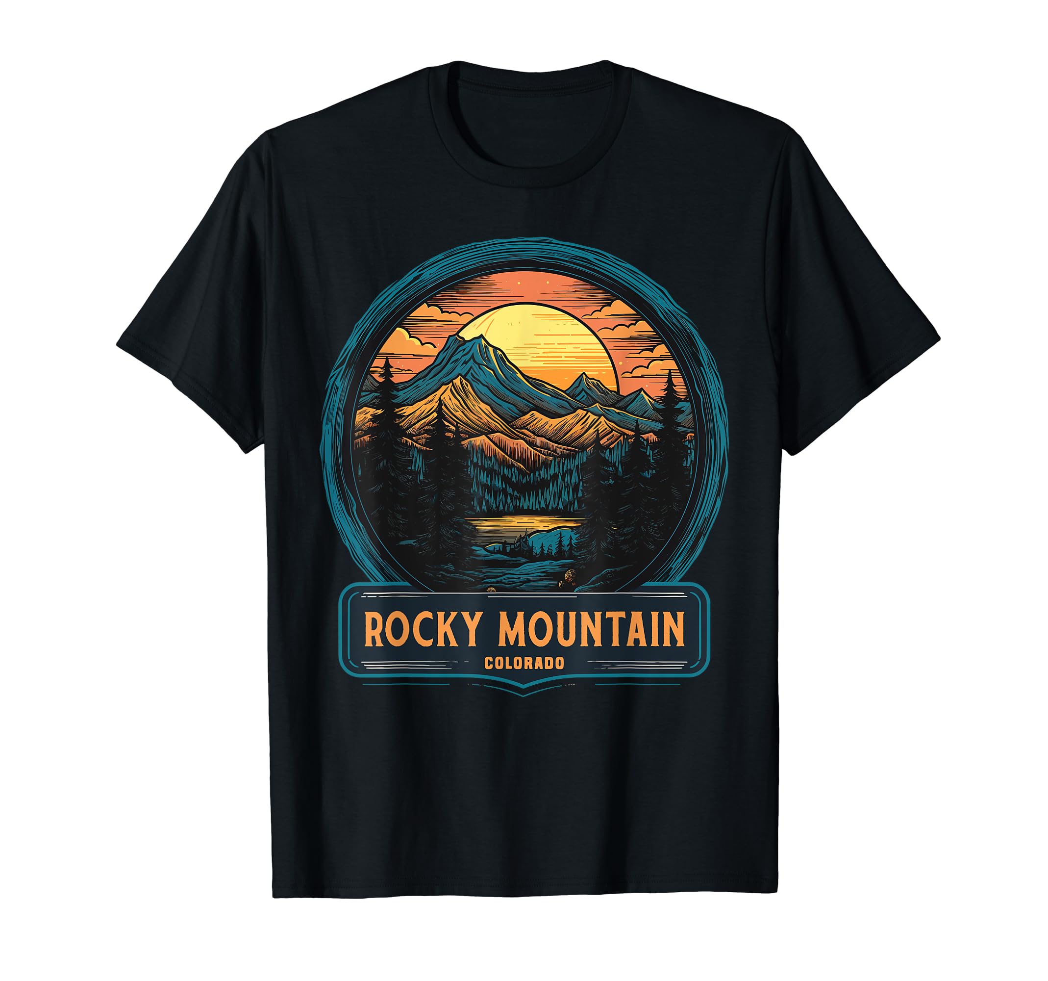 Rocky Mountain Colorado National Park T-Shirt - Custom Art Print Men Women - T-Shirt, Sweatshirt, Hoodie