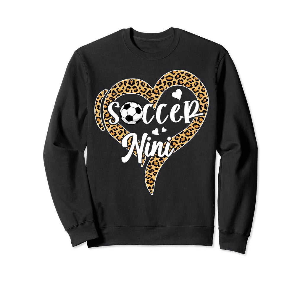 Soccer Nini Leopard Heart Sweatshirt - Casual Everyday Wear Men Women - T-Shirt, Sweatshirt, Hoodie