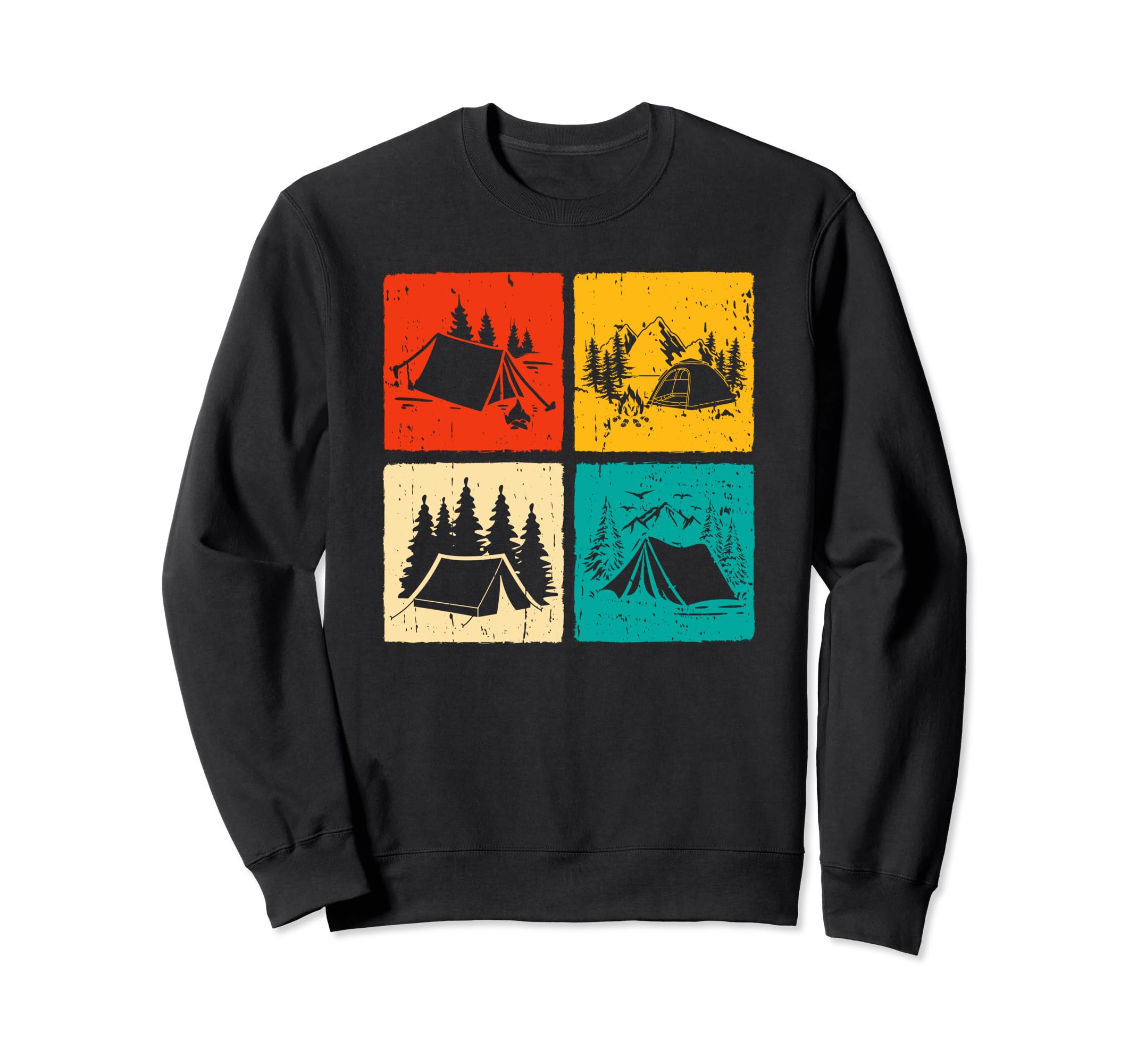 Camping Silhouette Outdoors National Sweatshirt - Custom Art Print Unisex - T-Shirt, Sweatshirt, Hoodie