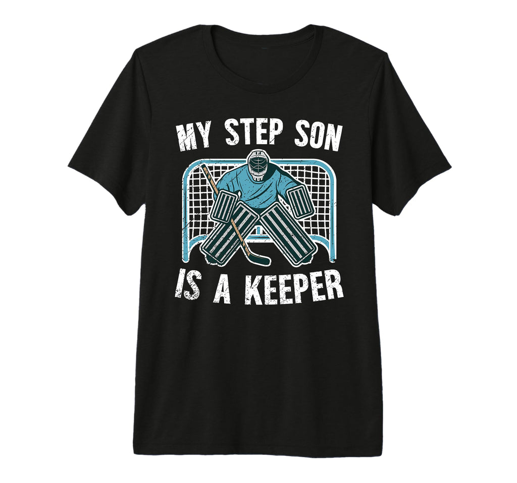 Mens Hockey Keeper Step Dad T-Shirt - Casual Everyday Wear Men Women - T-Shirt, Sweatshirt, Hoodie