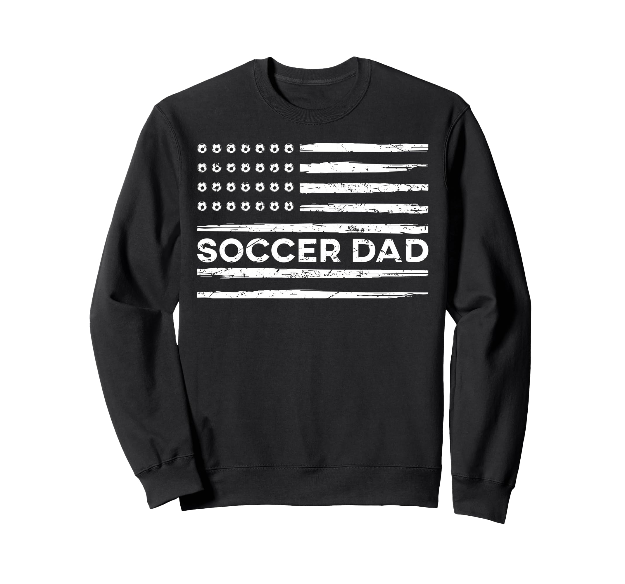 Soccer Dad Usa Flag Distressed Sweatshirt - Custom Art Print Unisex - T-Shirt, Sweatshirt, Hoodie