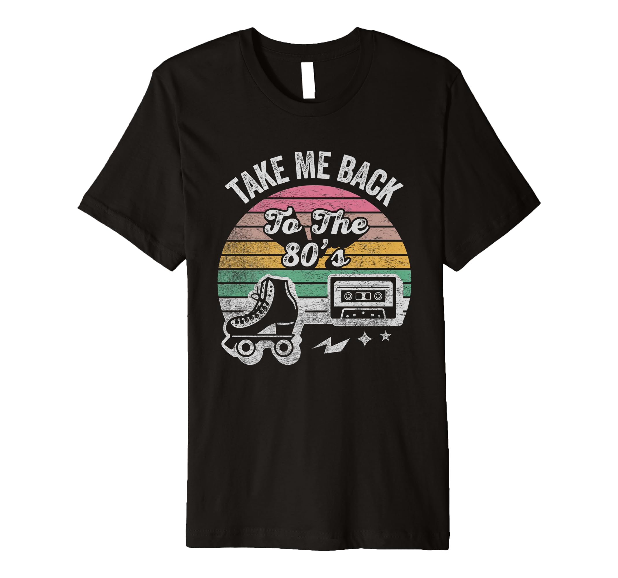 Take Me Back To 80S Roller Skates T-Shirt - Unique Graphic Unisex - T-Shirt, Sweatshirt, Hoodie