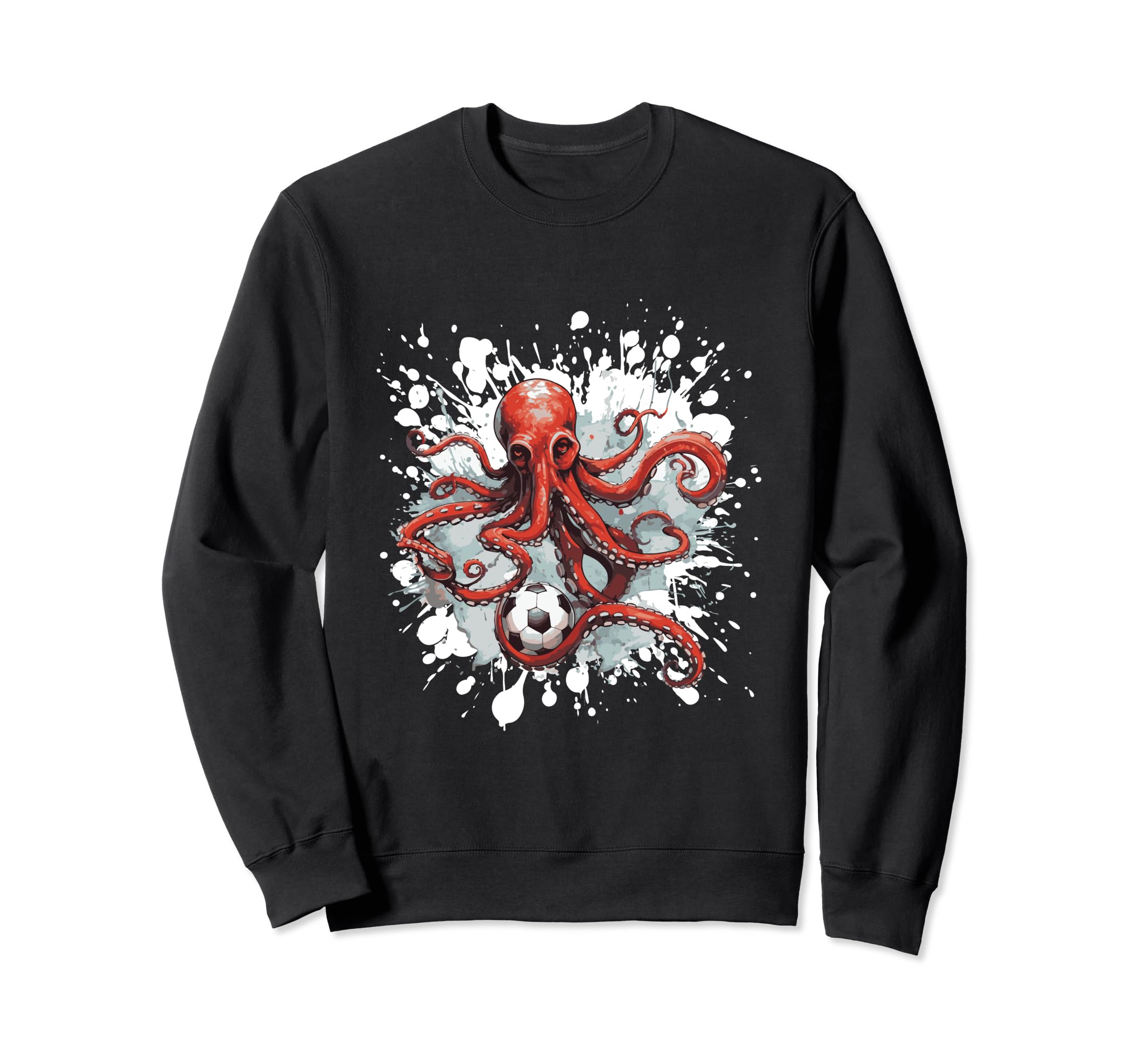Octopus Playing Soccer Funny Sweatshirt - Fun Novelty Design Men Women - T-Shirt, Sweatshirt, Hoodie