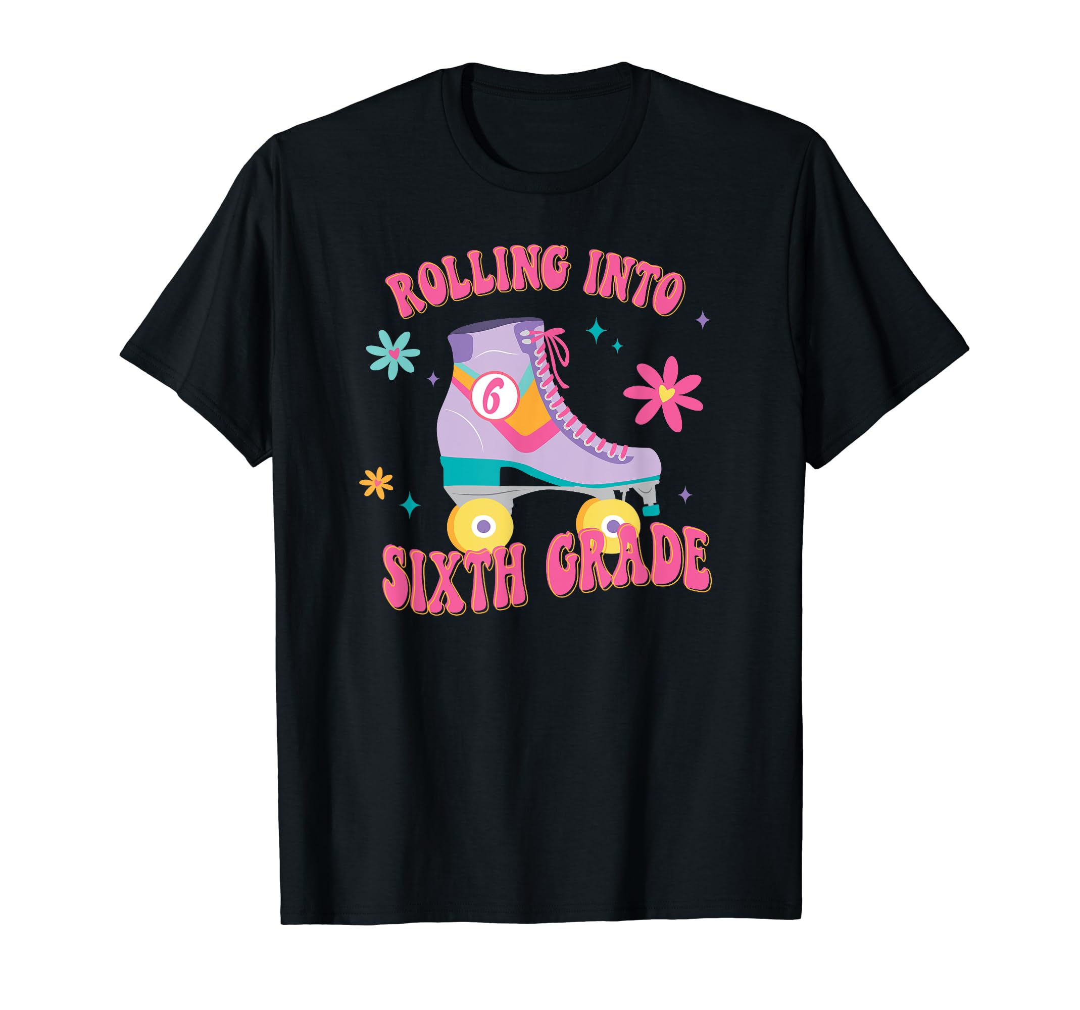 Rolling Into Sixth Grade Roller T-Shirt - Custom Art Print for Adults - T-Shirt, Sweatshirt, Hoodie