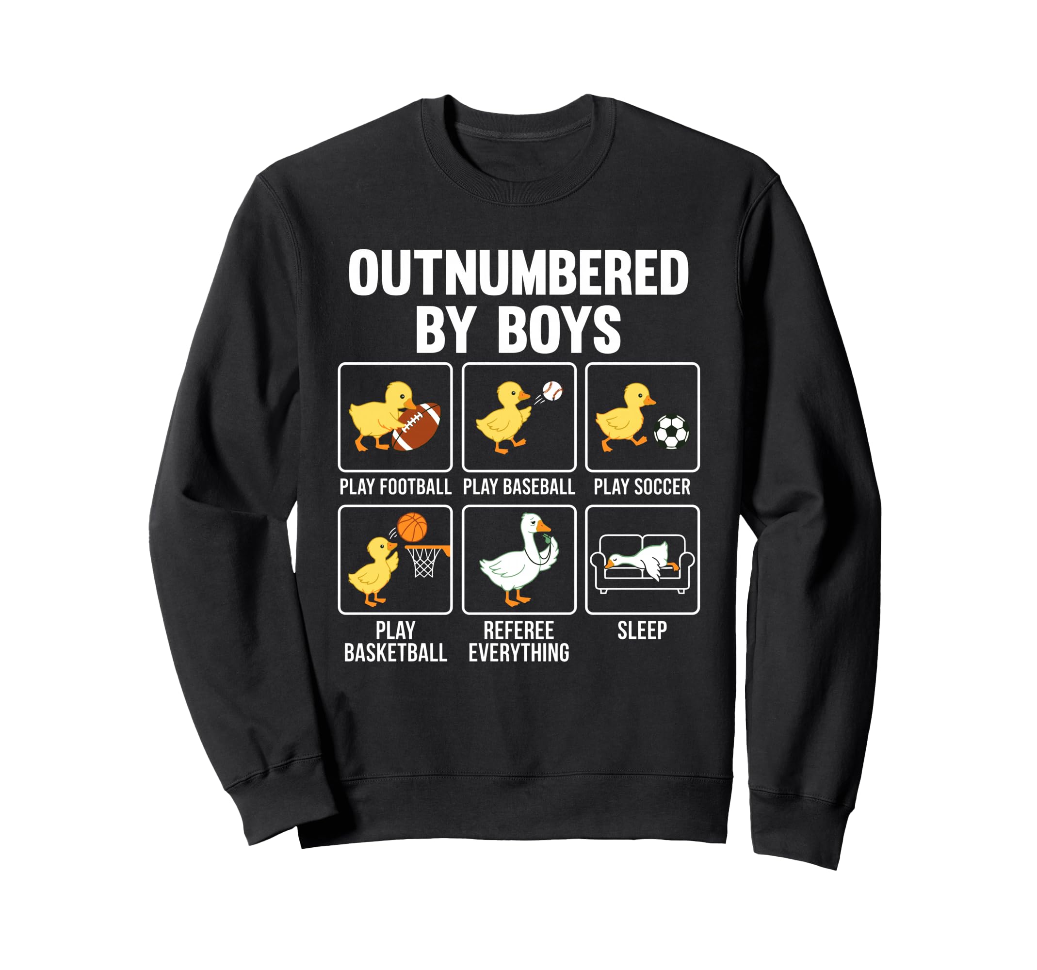 Outnumbered Ducklings Football Sweatshirt - Fun Novelty Design Men Women - T-Shirt, Sweatshirt, Hoodie
