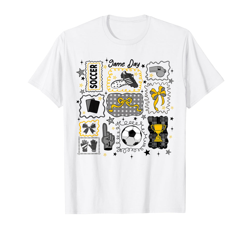 Soccer Bow Game Day Coquette Bow Soccer T-Shirt - Trendy Graphic Men Women - T-Shirt, Sweatshirt, Hoodie
