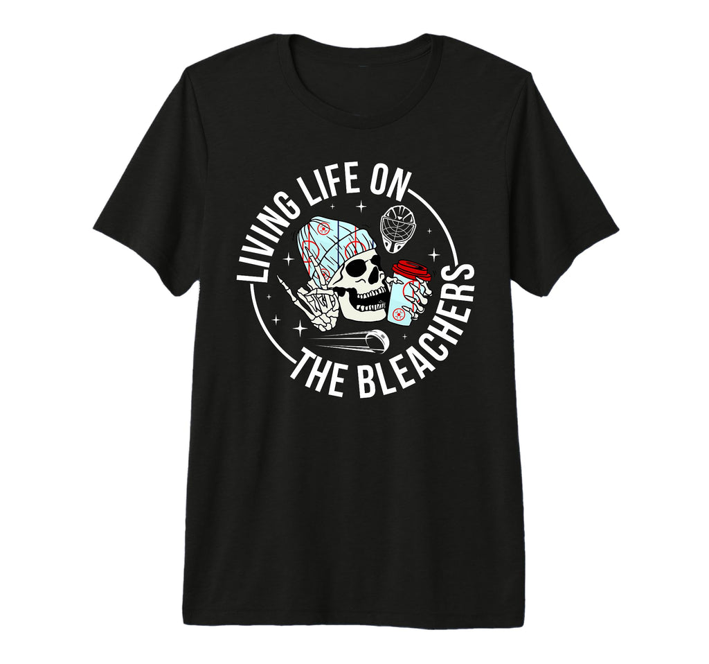 Bleachers Hockey Keeper Mom Hockey T-Shirt - Fun Novelty Design for Adults - T-Shirt, Sweatshirt, Hoodie
