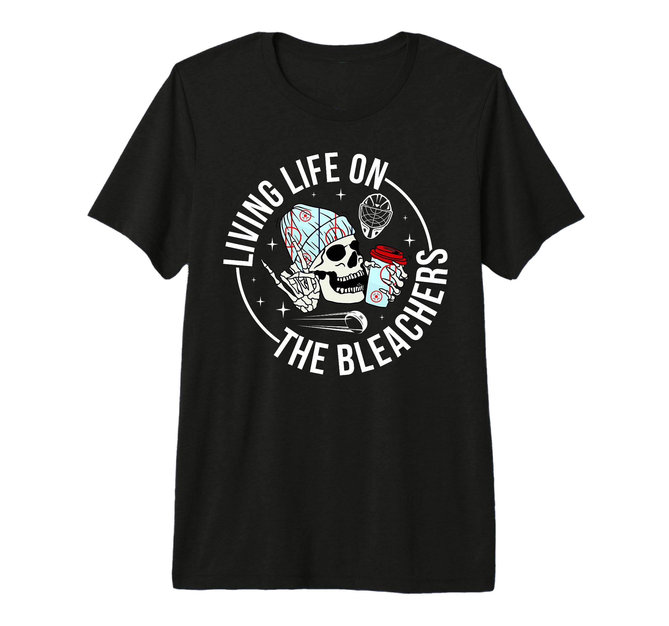 Bleachers Hockey Keeper Mom Hockey T-Shirt - Fun Novelty Design for Adults - T-Shirt, Sweatshirt, Hoodie