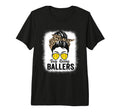 Busy Raising Ballers Softball Messy T-Shirt - Minimalist Print for Adults - T-Shirt, Sweatshirt, Hoodie