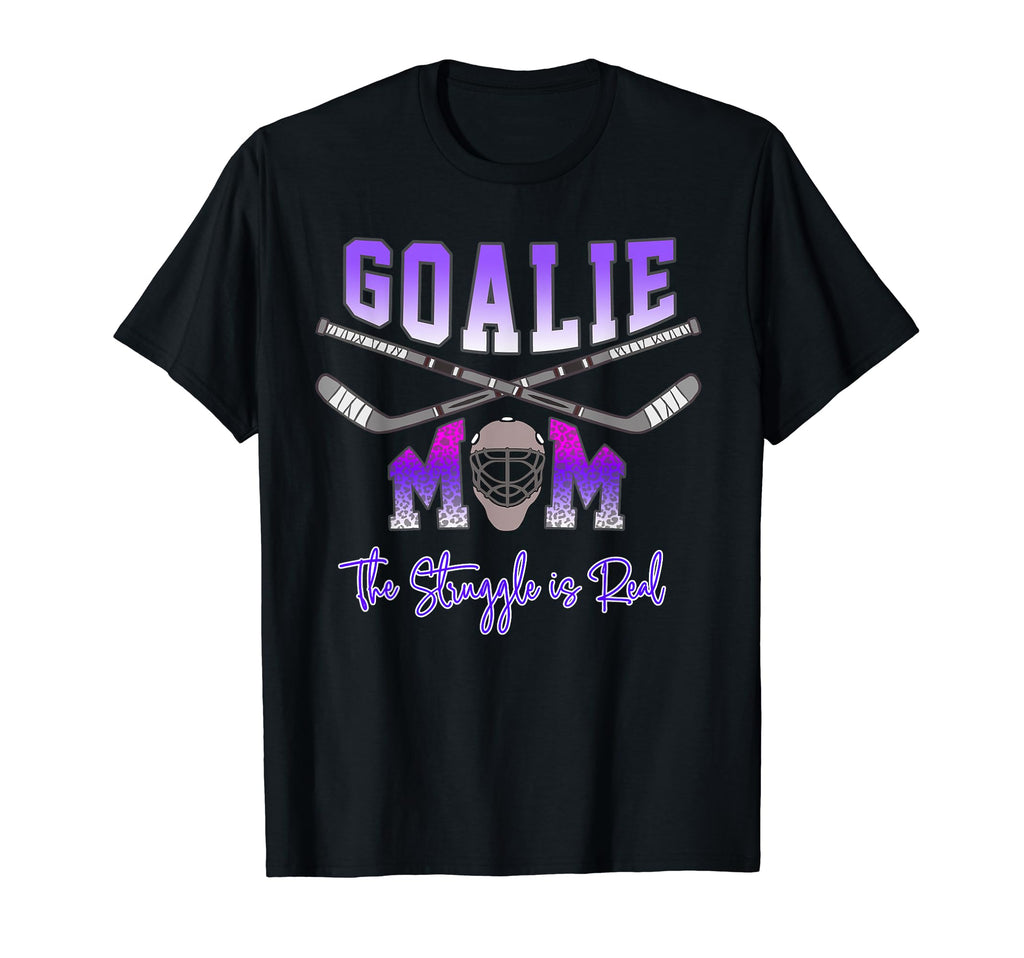 Hockey Goalkeeper Mom Leopard T-Shirt - Fun Novelty Design Unisex - T-Shirt, Sweatshirt, Hoodie
