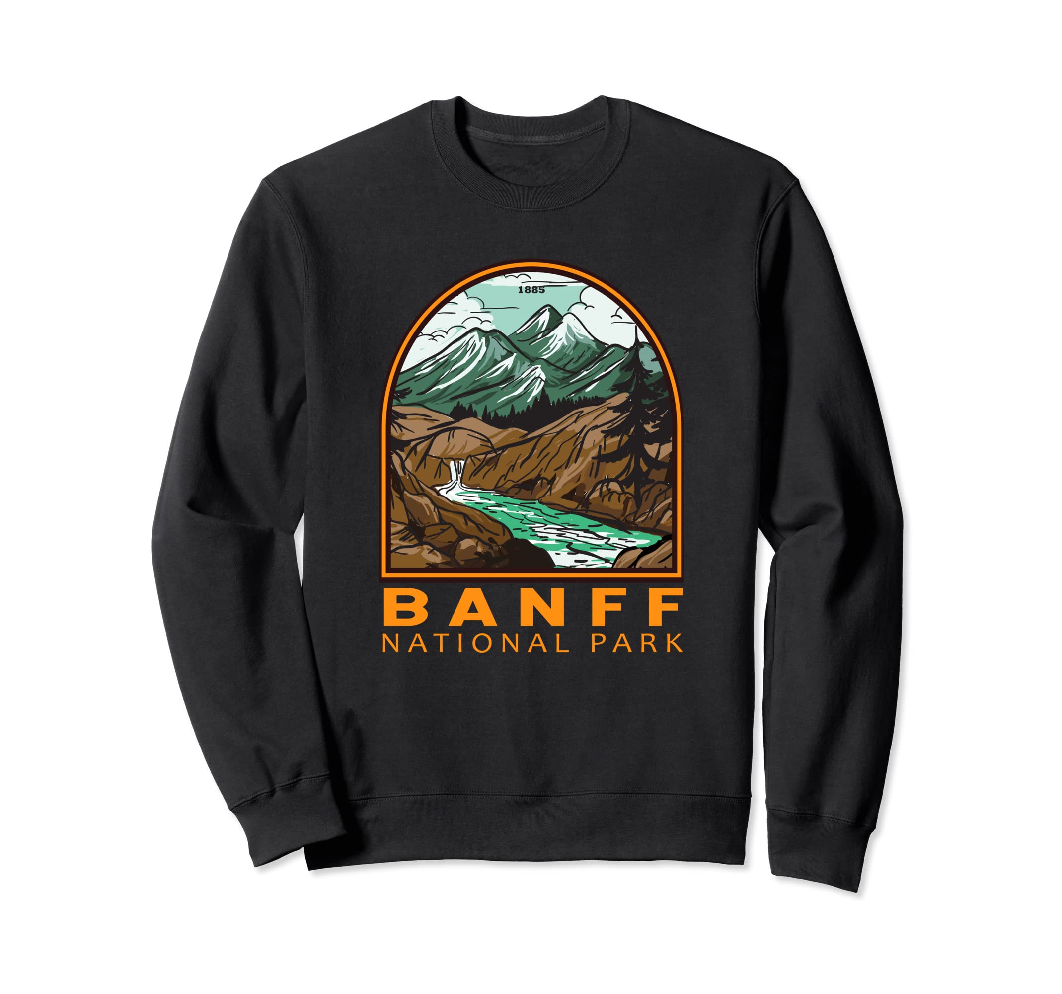 Banff National Park Canada Emblem Sweatshirt - Custom Art Print Unisex - T-Shirt, Sweatshirt, Hoodie