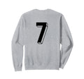 Number 7 Backside 80S 90S Team Jersey Sweatshirt - Trendy Graphic Unisex - T-Shirt, Sweatshirt, Hoodie