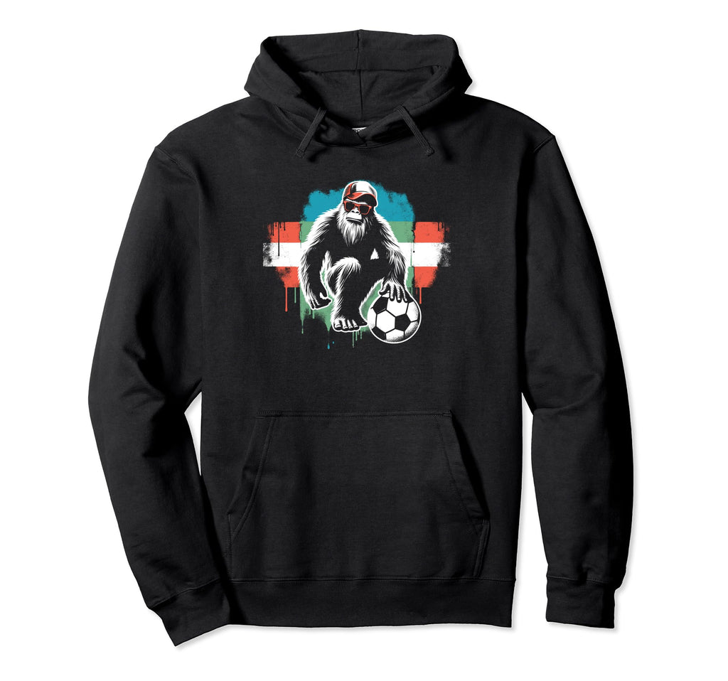 Bigfoot Soccer Player Funny Football Hoodie - Custom Art Print Unisex - T-Shirt, Sweatshirt, Hoodie
