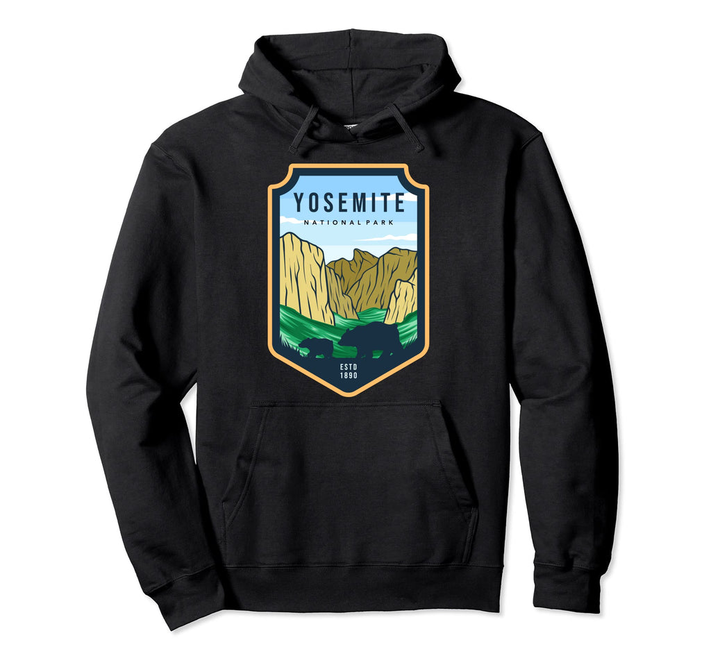 Yosemite National Park Usa Bears Hoodie - Custom Art Print for Adults - T-Shirt, Sweatshirt, Hoodie