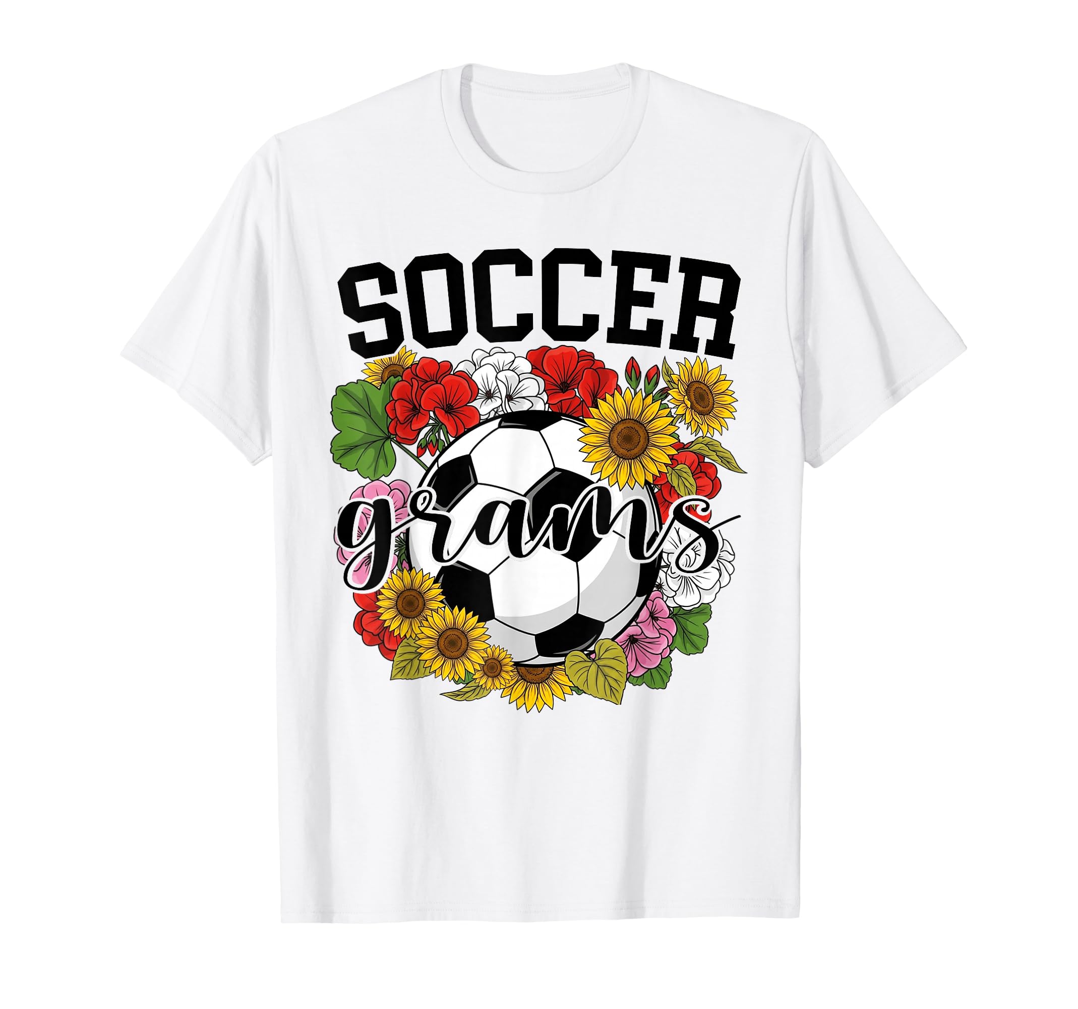 Soccer Grams Flower Mothers Day Soccer T-Shirt - Graphic Print Men Women - T-Shirt, Sweatshirt, Hoodie