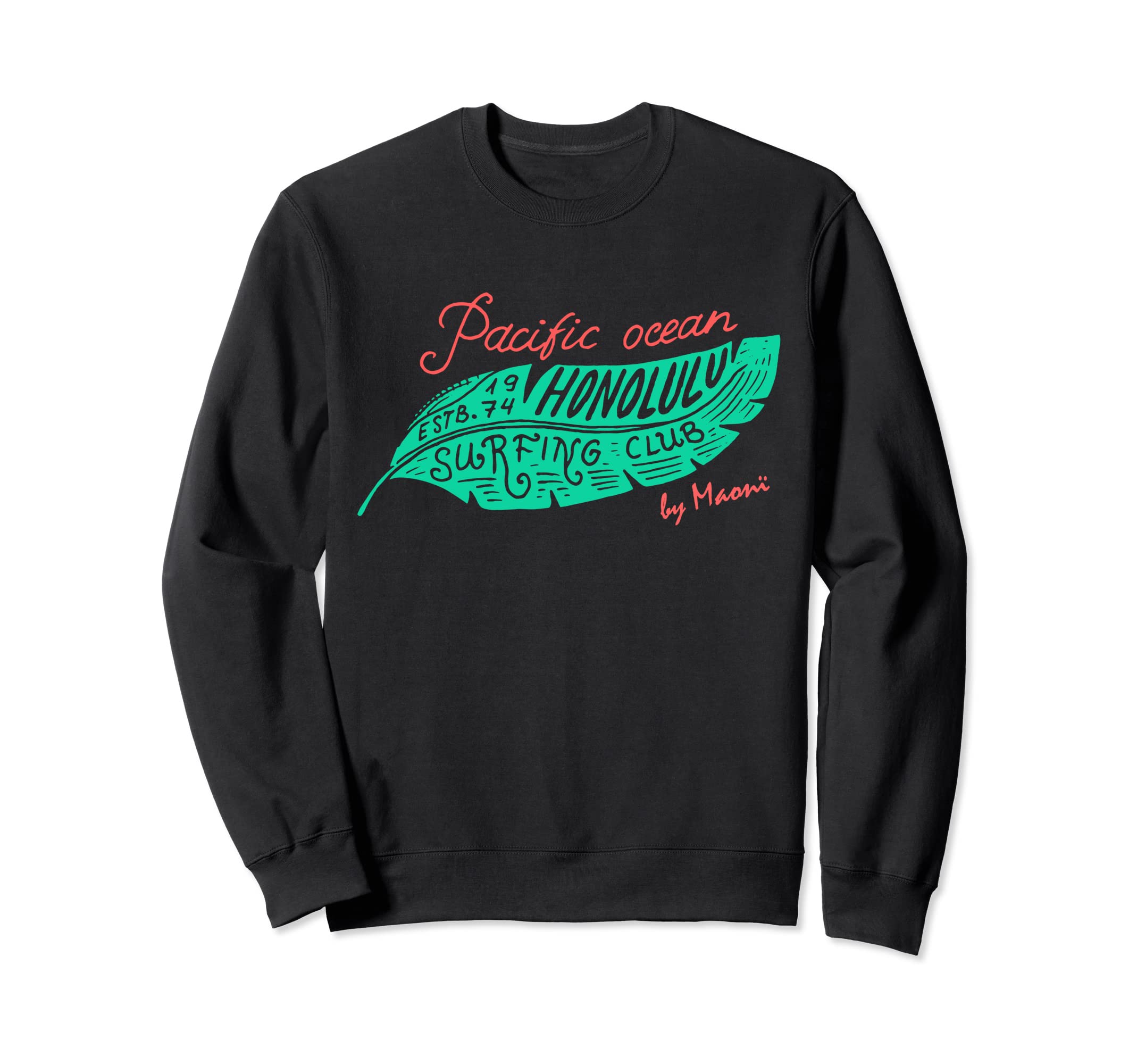 Pacific Ocean Surf Club Palm Tree Sweatshirt - Minimalist Print for Adults - T-Shirt, Sweatshirt, Hoodie
