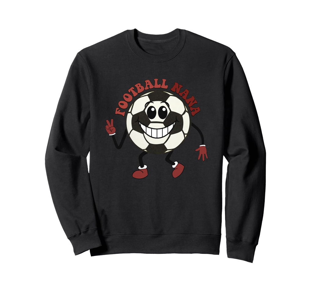 Football Nana Soccer Ball Cartoon Sweatshirt - Minimalist Print Unisex - T-Shirt, Sweatshirt, Hoodie