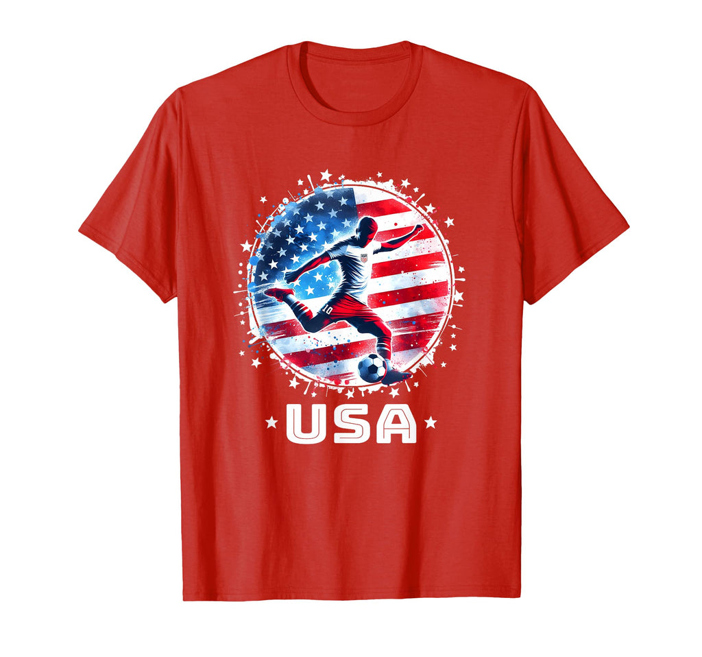 Soccer Mom American Flag Soccer Dad T-Shirt - Unique Graphic for Adults - T-Shirt, Sweatshirt, Hoodie