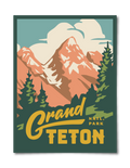 Grand Teton Overlook Poster - Adult & Kids T-Shirts, Sweatshirts & Hoodies apparel design preview 1