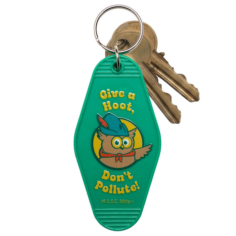 Give A Hoot Keychain - Adult & Kids T-Shirts, Sweatshirts & Hoodies apparel design preview 1