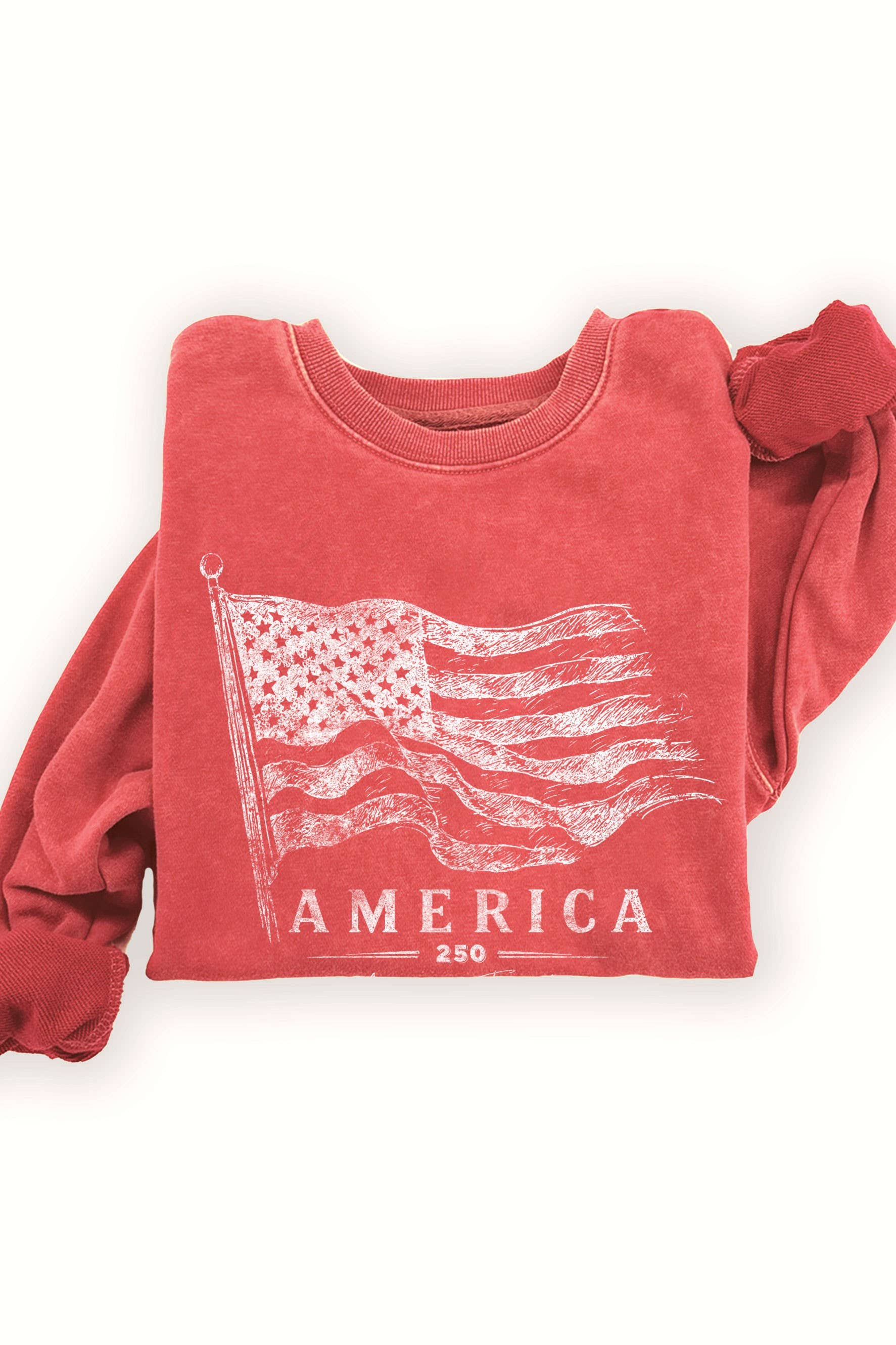America 250 Years Flag Mineral Graphic Terry - Adult & Kids T-Shirts, Sweatshirts & Hoodies apparel design preview 1