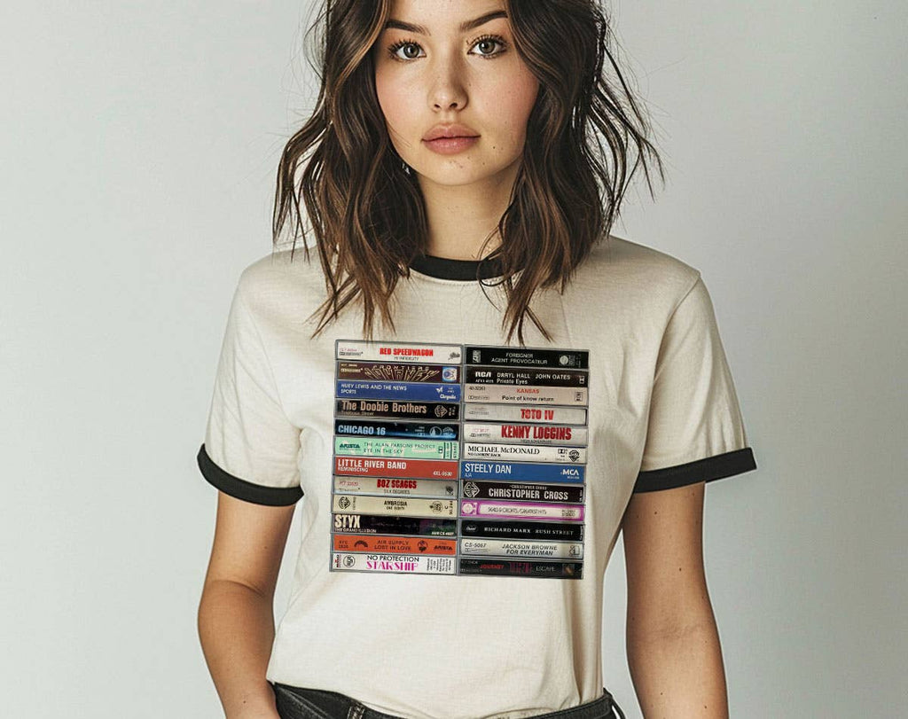 Yacht Rock Cassette Tape Ringer - Adult & Kids T-Shirts, Sweatshirts & Hoodies apparel design preview 1