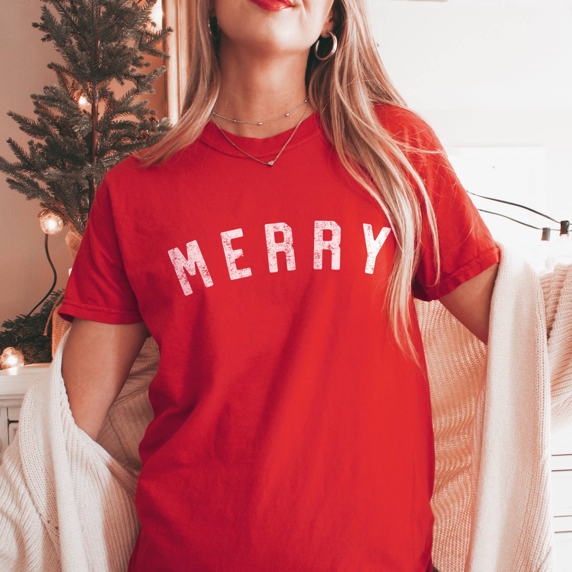 Merry Comfort Colors Garment Dyed Christmas - Adult & Kids T-Shirts, Sweatshirts & Hoodies apparel design preview 1