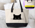 Cat Peaking Funny Cute Tote Bag - Adult & Kids T-Shirts, Sweatshirts & Hoodies apparel design preview 1