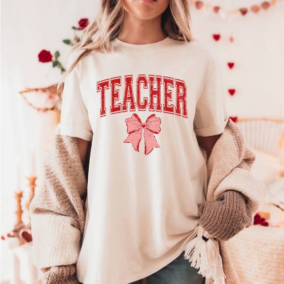 Teacher Bow Premium - Adult & Kids T-Shirts, Sweatshirts & Hoodies apparel design preview 1