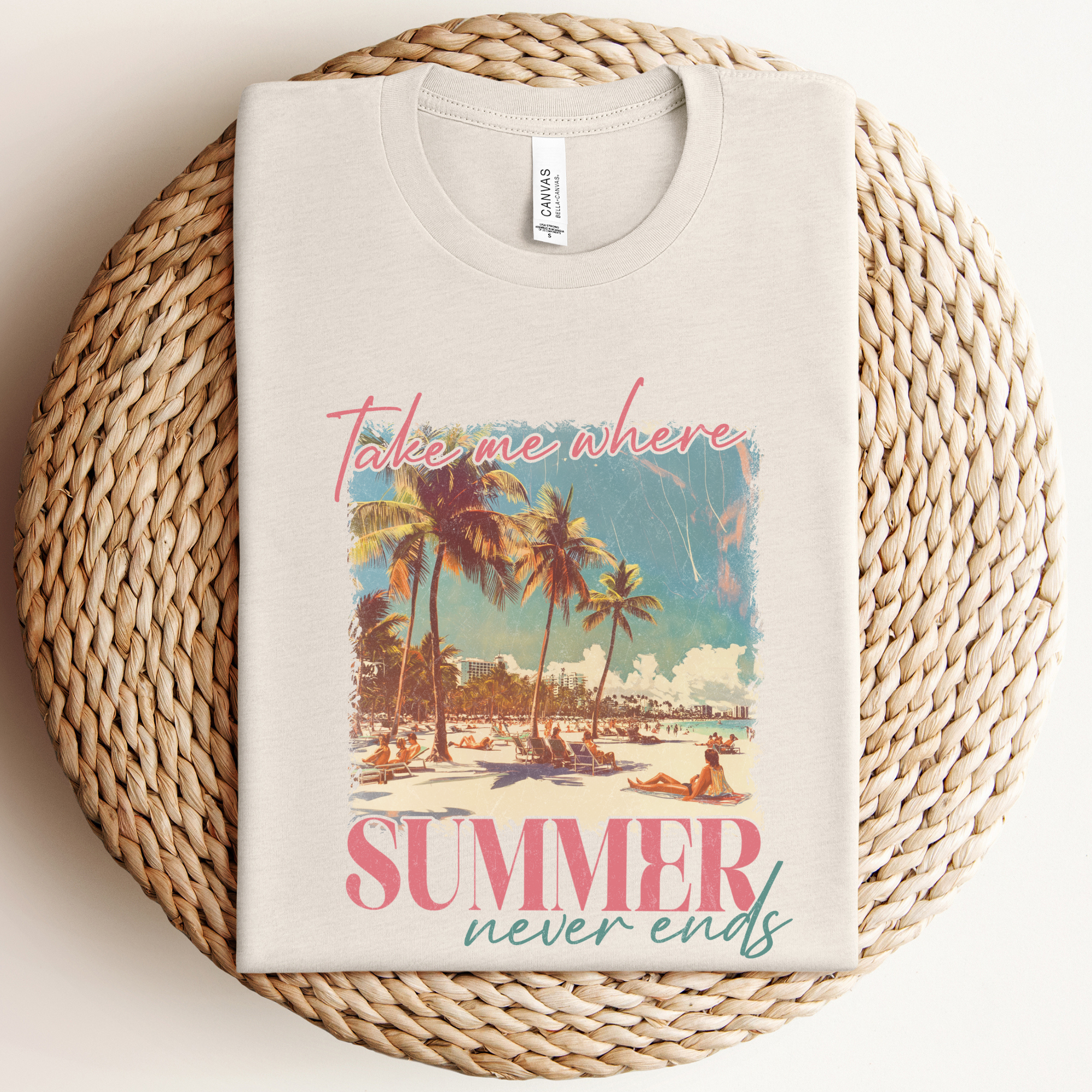 Summer Never Ends Graphic - Adult & Kids T-Shirts, Sweatshirts & Hoodies apparel design preview 1