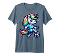 Footballer Unicorn Fans Soccer Team T-Shirt - Custom Art Print Men Women - T-Shirt, Sweatshirt, Hoodie
