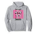 Just Who Loves Soccer Coquette Bow Hoodie - Casual Everyday Wear Men Women - T-Shirt, Sweatshirt, Hoodie