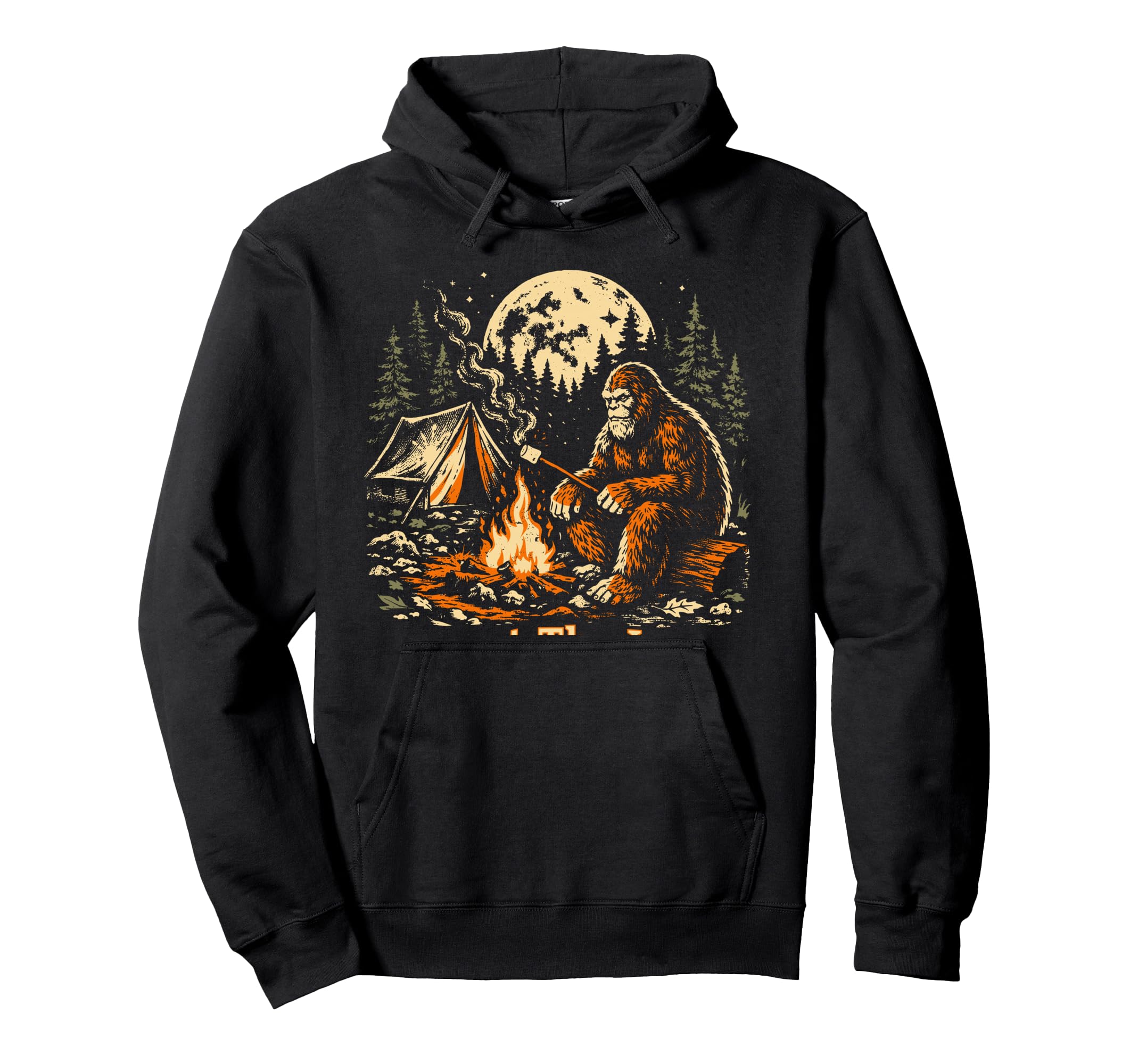 Support Locals Bigfoot Camping Hoodie - Casual Everyday Wear Unisex - T-Shirt, Sweatshirt, Hoodie