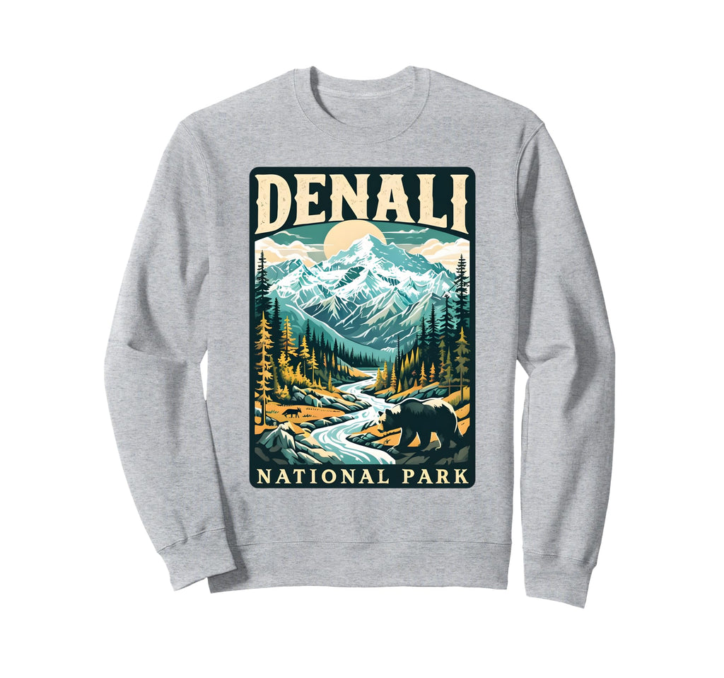 Mount Denali National Park Sweatshirt - Fun Novelty Design Unisex - T-Shirt, Sweatshirt, Hoodie
