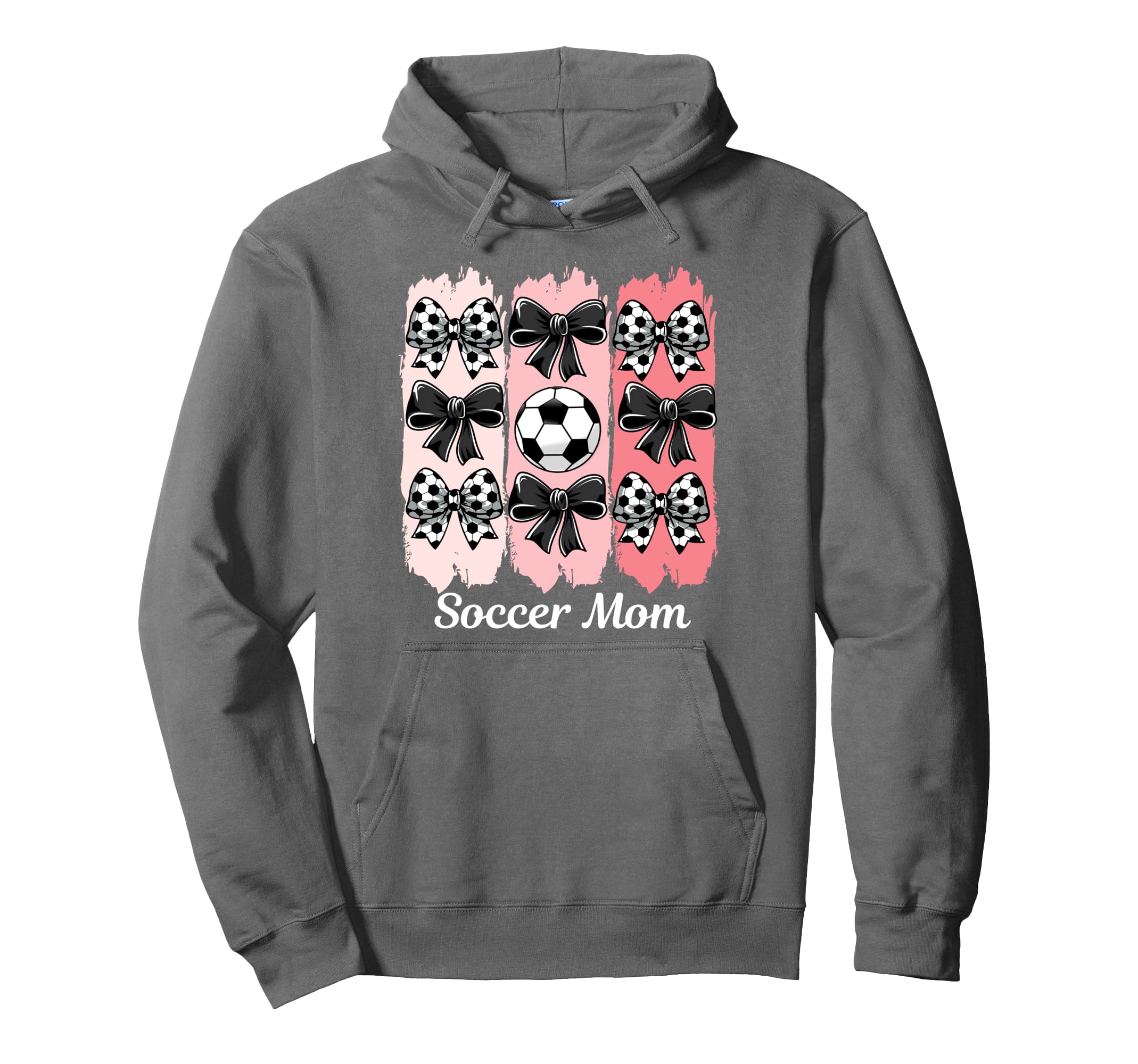 Soccer Mom Coquette Bow Soccer Mom Soccer Hoodie - Graphic Print Unisex - T-Shirt, Sweatshirt, Hoodie