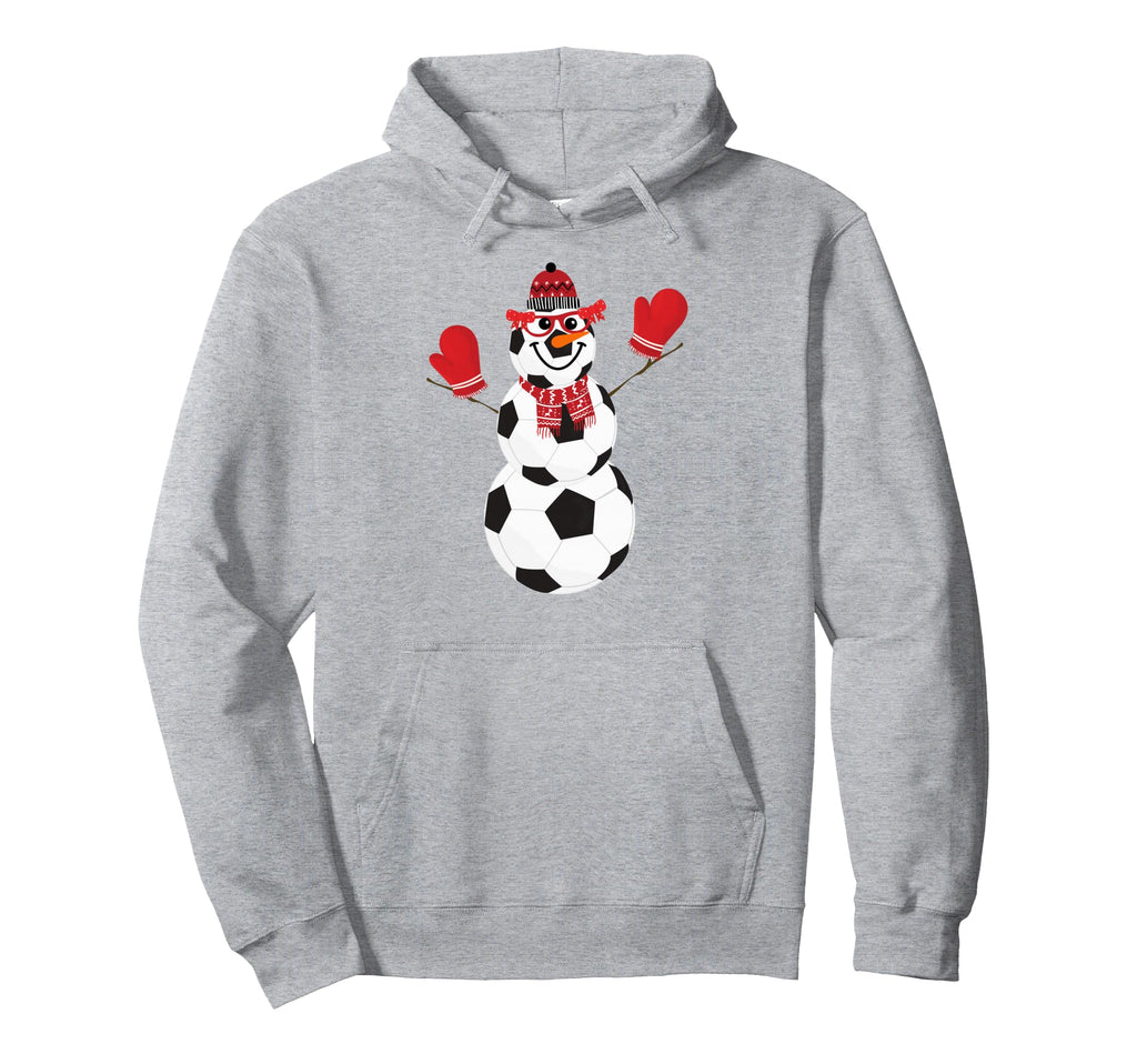 Soccer Balls Snowman Winter Hoodie - Casual Everyday Wear for Adults - T-Shirt, Sweatshirt, Hoodie