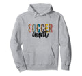 Soccer Aunt Leopard Cheetah Trendy Hoodie - Aesthetic Graphic Unisex - T-Shirt, Sweatshirt, Hoodie