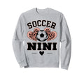Soccer Nini Leopard Heart Sweatshirt - Casual Everyday Wear for Adults - T-Shirt, Sweatshirt, Hoodie