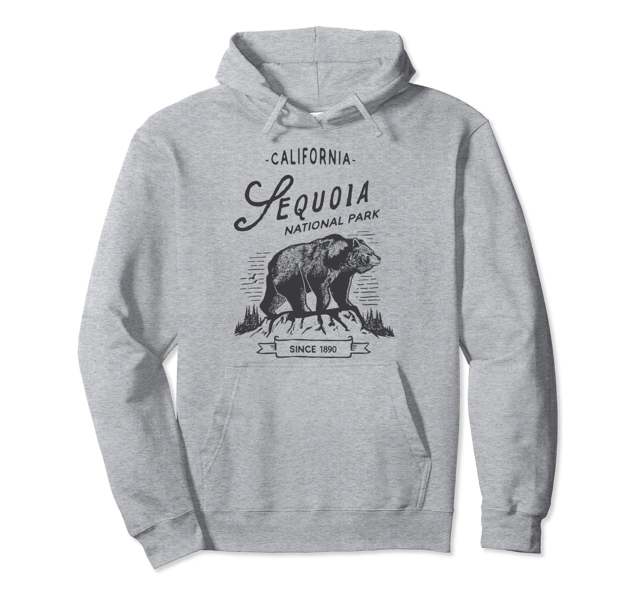 Sequoia National Park Bear California Hoodie - Fun Novelty Design Men Women - T-Shirt, Sweatshirt, Hoodie