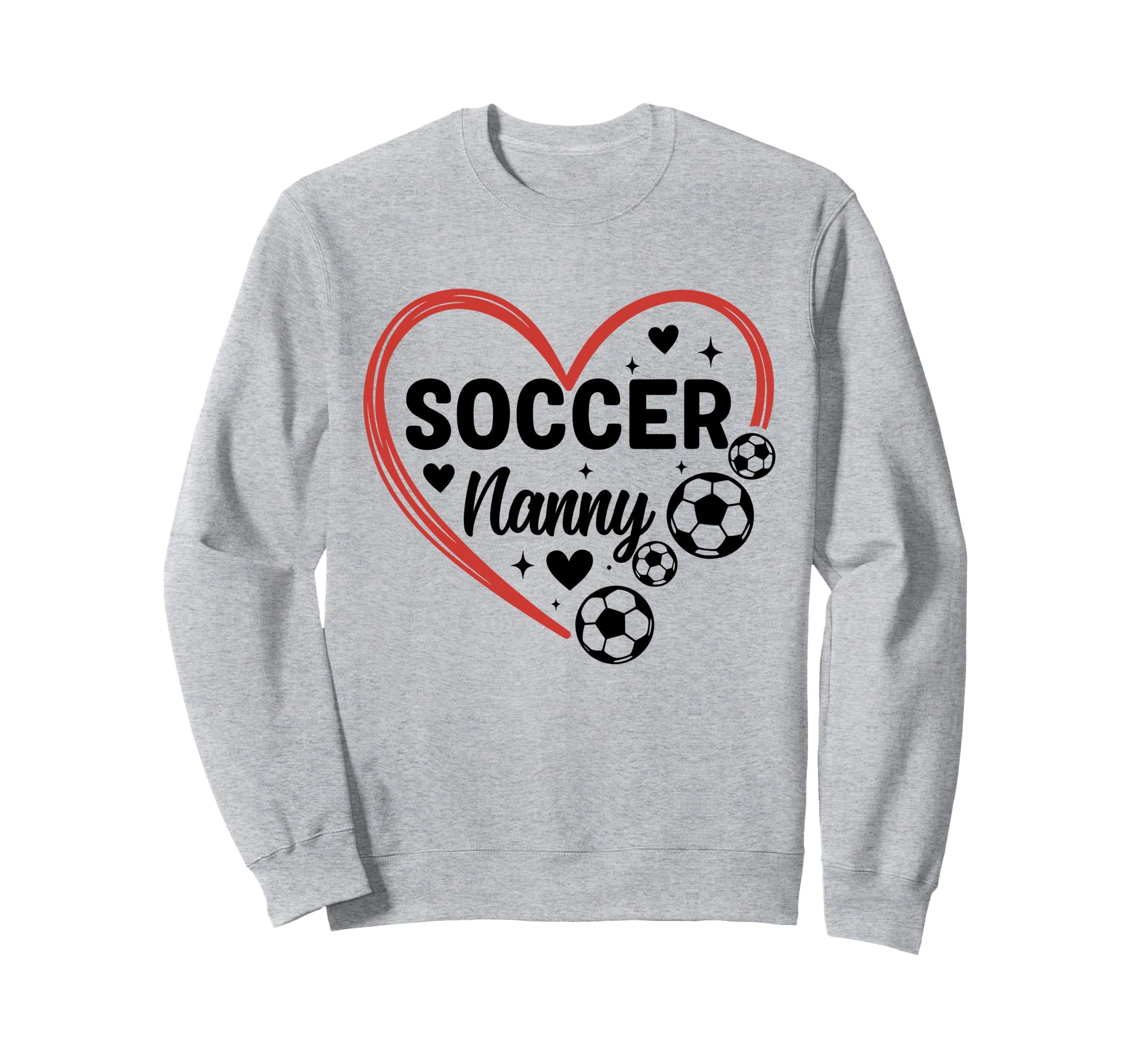 Soccer Nanny Heart Soccer Player Sweatshirt - Custom Art Print Men Women - T-Shirt, Sweatshirt, Hoodie