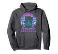 Ramen Cat Kawaii Retrowave Sunset 80S Hoodie - Novelty Apparel for Adults - T-Shirt, Sweatshirt, Hoodie